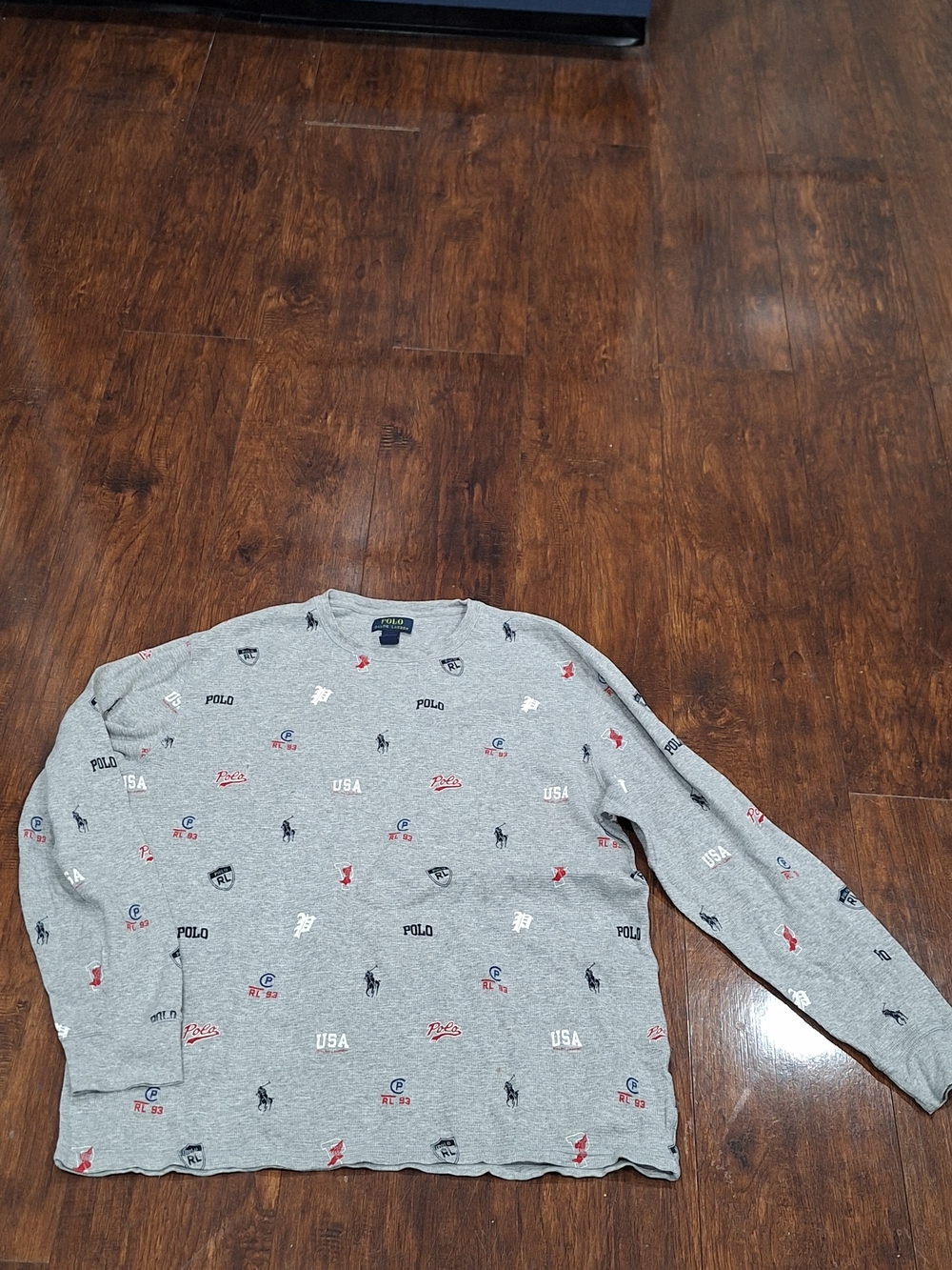 Polo Ralph Lauren Grey Logo & Motif Crewneck Sweater